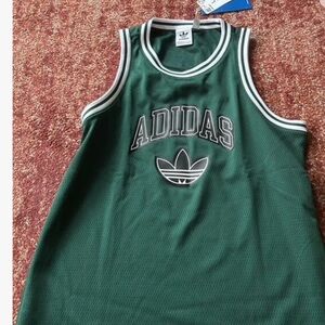 Adidas Boy's Mesh Tank Top Size Large NEW Collegiate Green